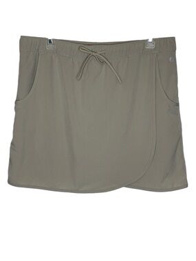 Women’s Active Skort in Taupe Elastic Waist Drawstring X-Large